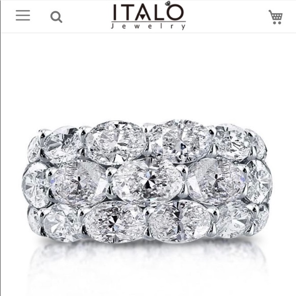 11 cttw White Sapphire eternity band.  GORGEOUS!! - Picture 3 of 5